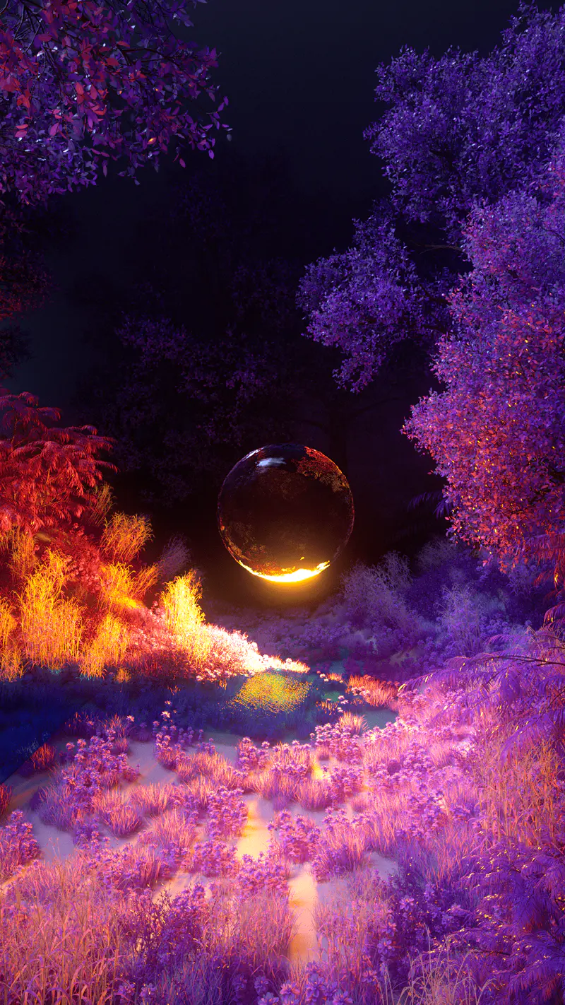 *Exclusive* Purple Valley Metaverse Portal #00, digital artwork by Ottis Ots