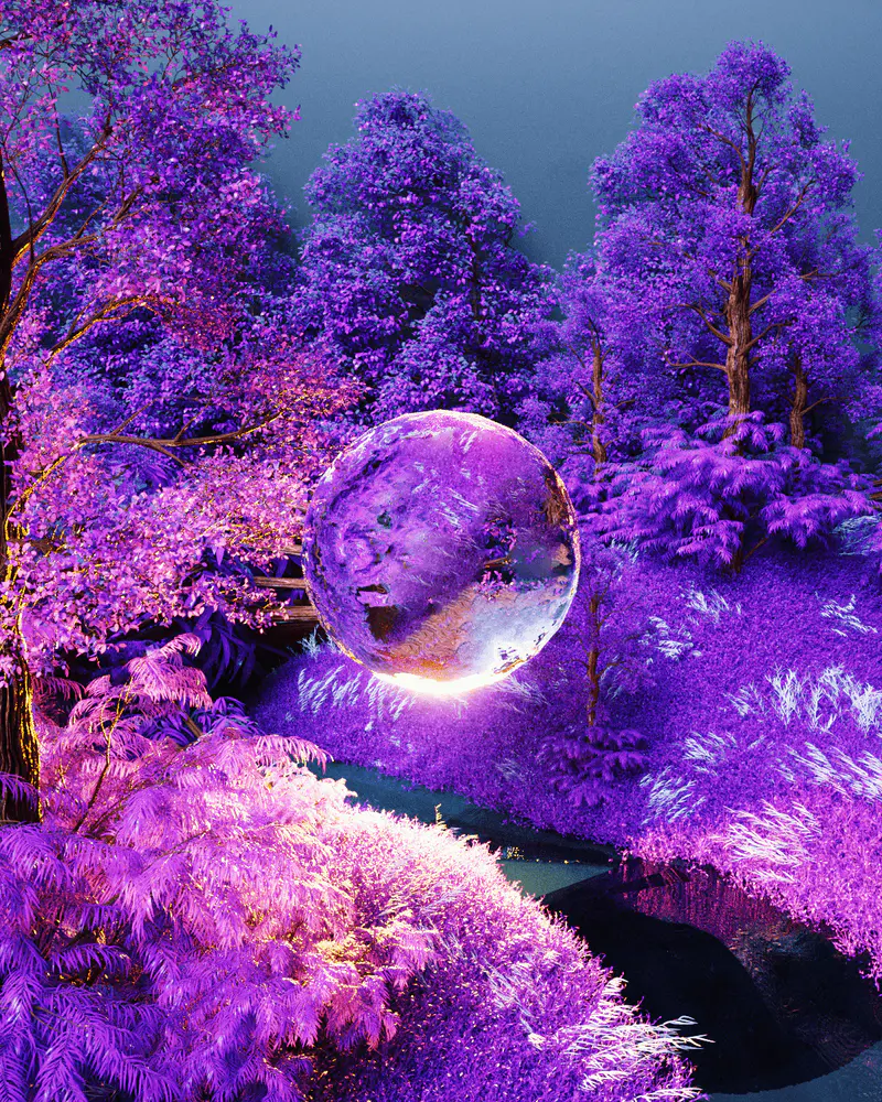 Purple Valley #08 Australia, digital artwork by Ottis Ots