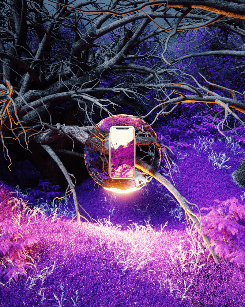 Purple Valley #09 Japan, digital artwork by Ottis Ots