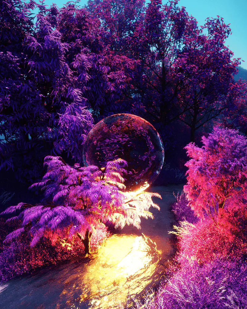 Purple Valley #14 Poland, digital artwork by Ottis Ots