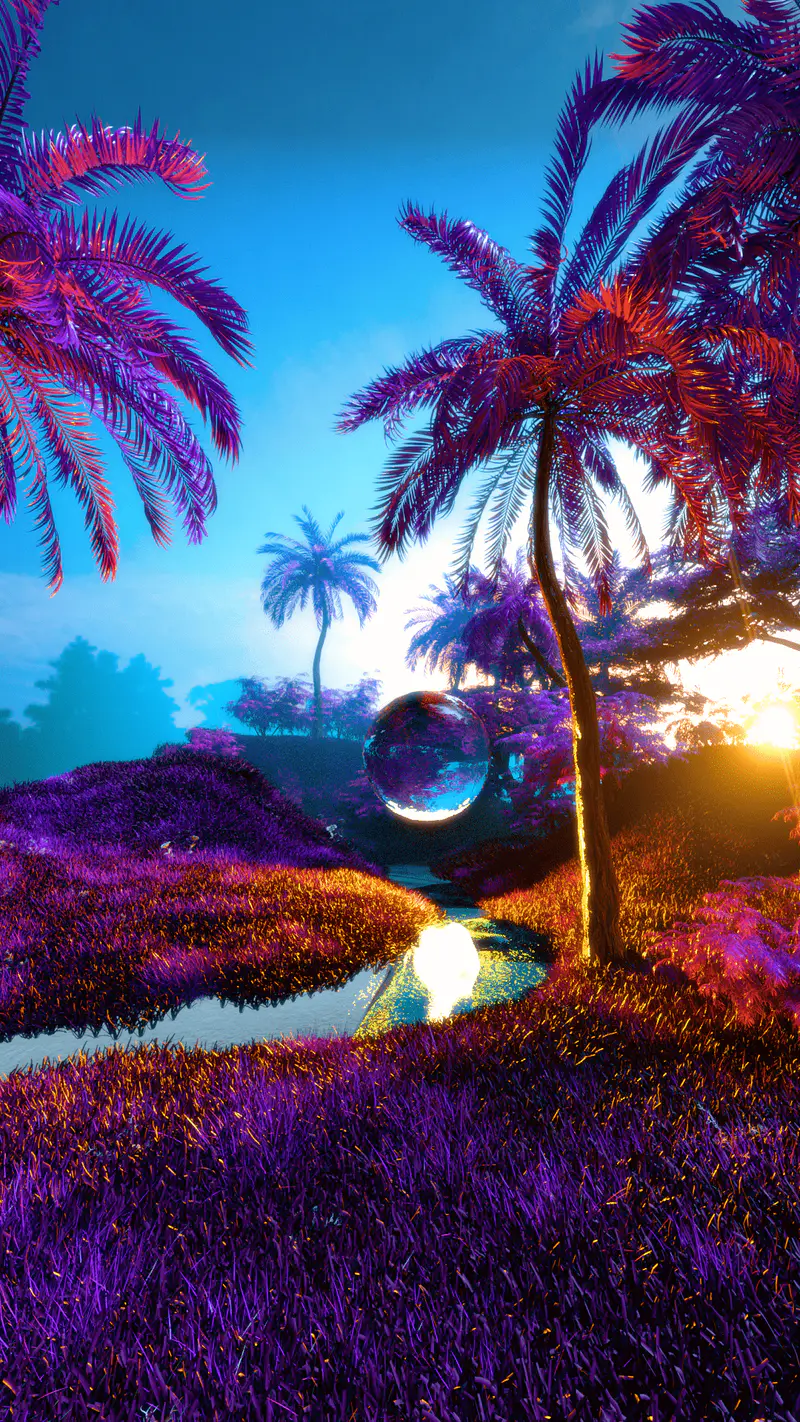 Purple Valley Akkadian, digital artwork by Ottis Ots