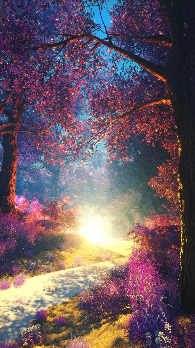 Purple Valley at Wonderland, digital artwork by Ottis Ots
