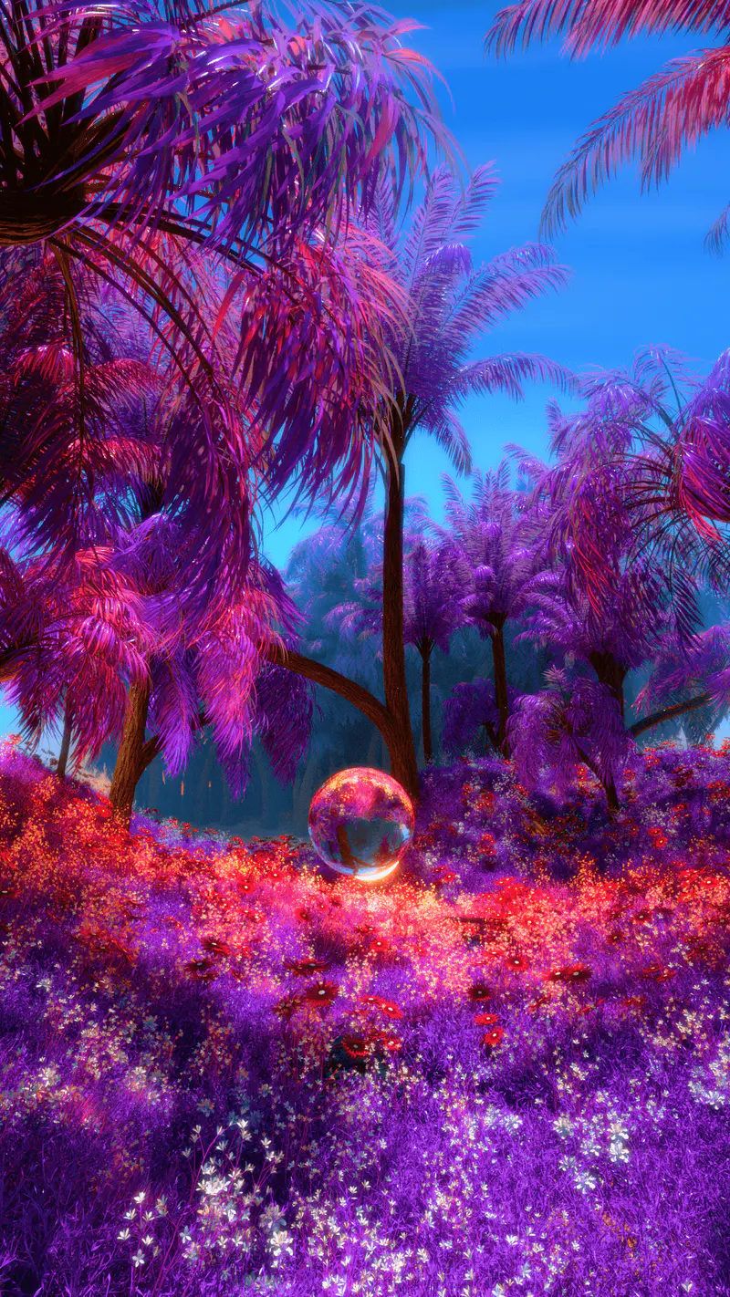 Purple Valley World #04, digital artwork by Ottis Ots