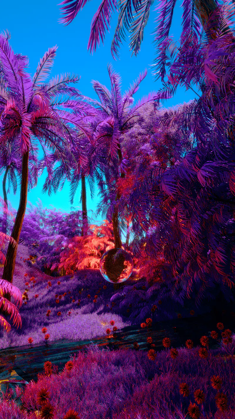 Purple Valley World #05, digital artwork by Ottis Ots