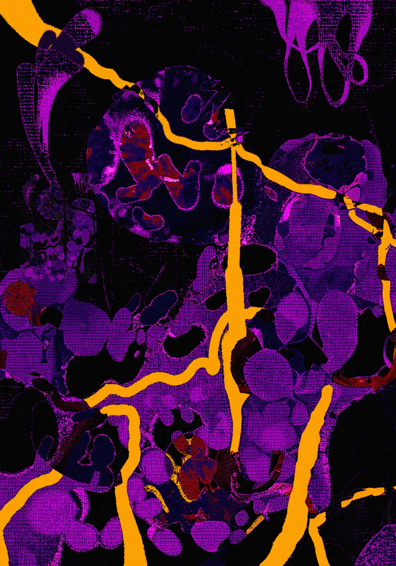 Walking Straight in Twisted Paths, digital artwork by Ottis Ots